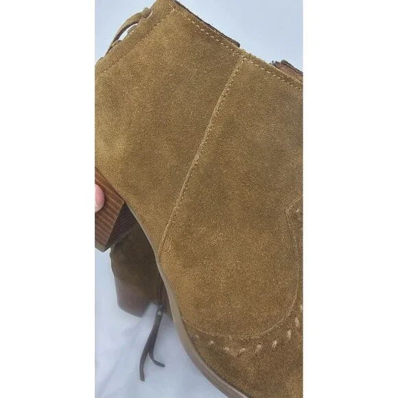 Minnetonka Melissa Bootie Womens 9.5 Dusty Brown Suede Side Zip Ankle 81033 - Picture 13 of 16
